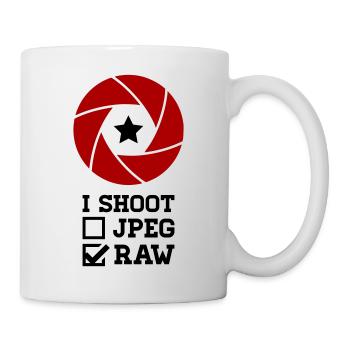I Shoot Photography – Camera Design for Photographers - Mug - white - Right