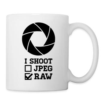 I Shoot Photography – Camera Design for Photographers - Mug - white - Right
