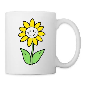 Smiling Sunflower Graphic - Mug - white - Right