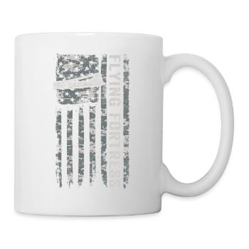 Flying Fortress Amerikanische Flagge WW2 Tarnung B - Tasse - Weiß - Rechts