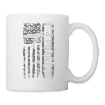 F-4 Phantom Amerikanische Flagge Militärtarnung F4 - Tasse - Weiß - Rechts
