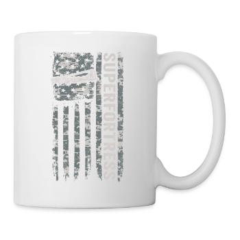 Camouflage militaire du drapeau américain Superfortress - Mug blanc - blanc - Droite