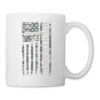 Nighthawk American Flag Military Camouflage F117 - Mug - white - Right