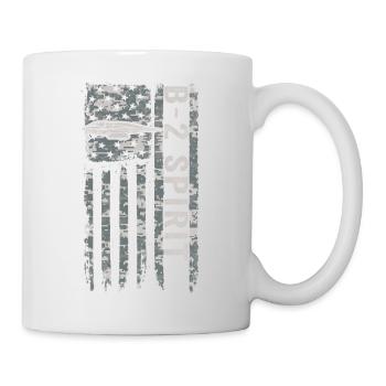B-2 Spirit stealth bomber with American anti-aircraft gun - Mug - white - Right