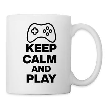 KEEP CALM AND PLAY! NERDLIFE ZOCKEN ONLINE - Tasse - Weiß - Rechts
