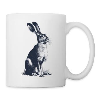 Vintage Bunny | Detailed engraving forest animal motif - Mug - white - Right