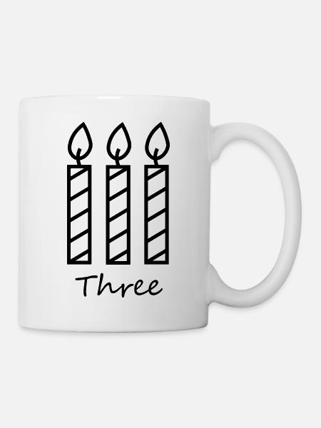 Three candles - Mug - white