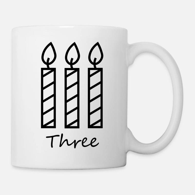 Drei Kerzen - Tasse - Weiß