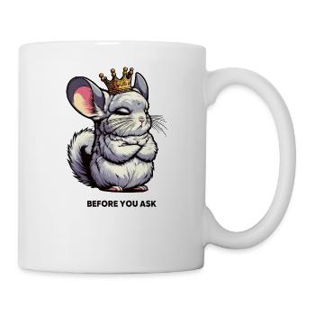 Avant de demander aux chinchillas rongeurs - Mug blanc - blanc - Droite