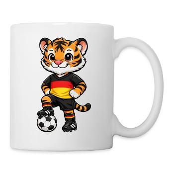 Football Tiger Allemagne Fan Drapeau allemand - Mug blanc - blanc - Droite