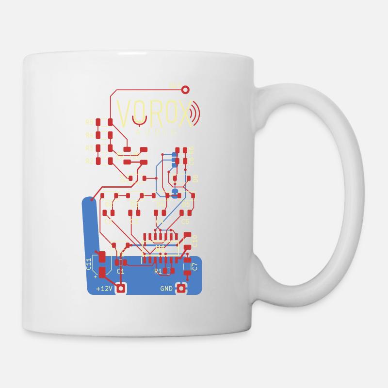 Audio Circuit Platinenkunst - Tasse - Weiß