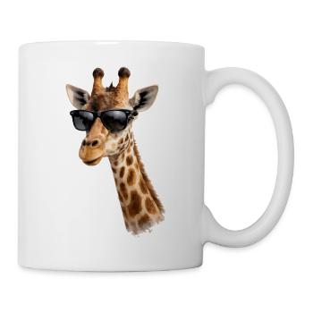 Coole Giraffe mit Sonnenbrille  - Tasse - Weiß - Rechts