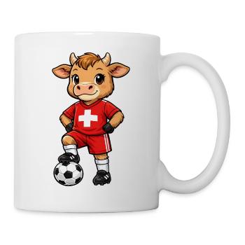 Football Vache Suisse Supporter Suisse Drapeau suisse - Mug blanc - blanc - Droite