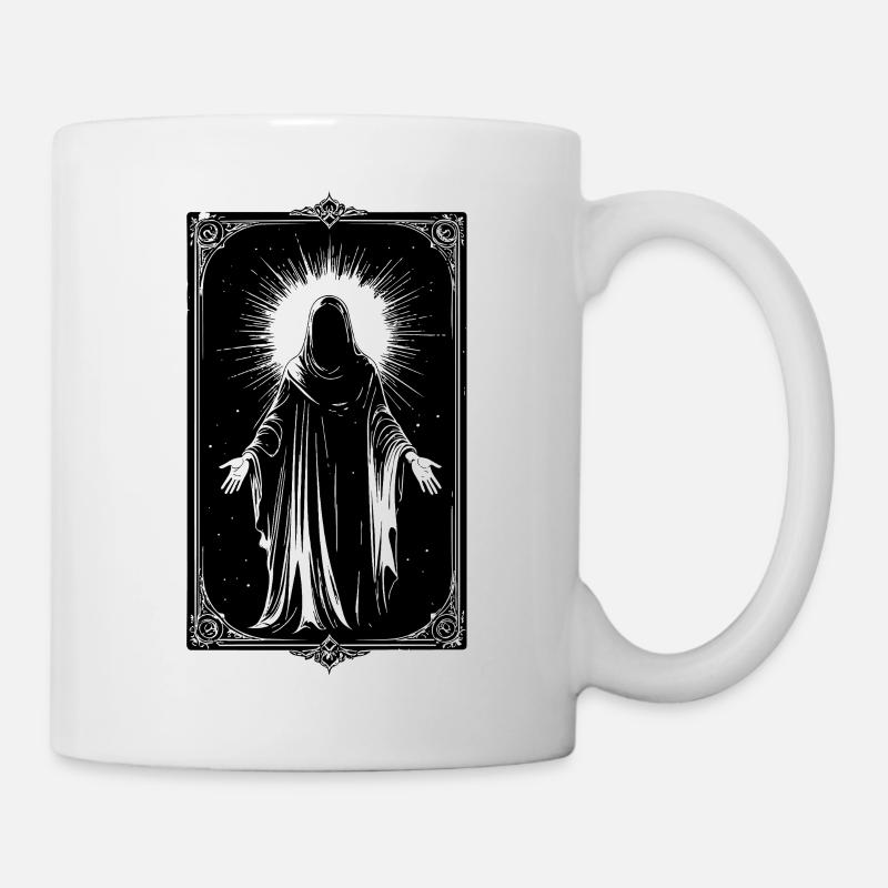Figure sacrée en silhouette - Mug blanc - blanc