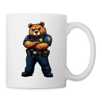 Police des Ours - Ours brun - Mug blanc - blanc - Droite