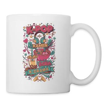 K-Pop RAMEN BOBA K DRAMA Korean Music Vibes - Mug - white - Right