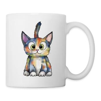 buntes_Kaetzchen - Tasse - Weiß - Rechts
