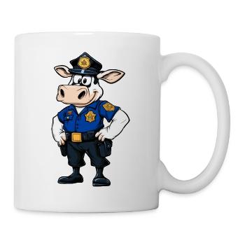 Cows Policeman / Police Cow - Mug blanc - blanc - Droite