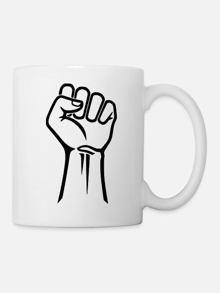 Faust Skizze Revolution Zeichnung - Tasse - Weiß