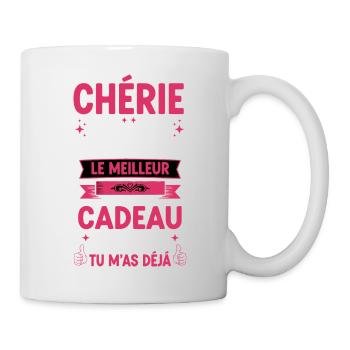 Cadeau Original Chérie Saint Valentin Amour Couple - Mug blanc - blanc - Droite