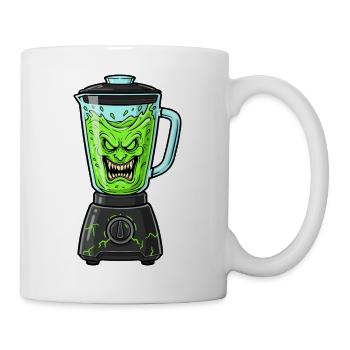 Green Monster Face Slime Blender - Mug - white - Right