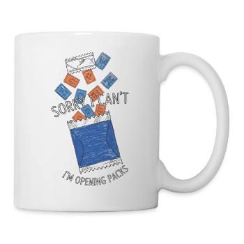 Tut mir leid, ich kann nicht. Ich öffne Packs, Sammelkarten. - Tasse - Weiß - Rechts