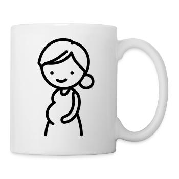 Schwangere - Tasse - Weiß - Rechts