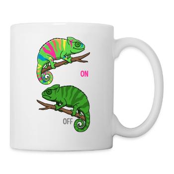 Caméléon sur Caméléon Off Drôle de Reptile Design - Mug blanc - blanc - Droite