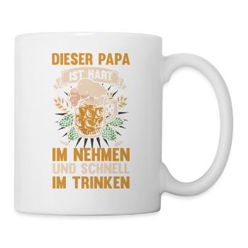 Bière, fête des pères, papa, papa - Mug blanc - blanc - Droite