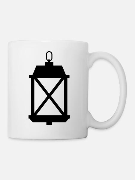 Laterne - Tasse - Weiß