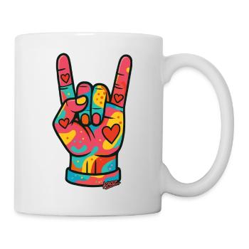 Vivid Heart Rock Hand - Mug - white - Right