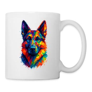 German Shepherd Geometric Art - Mug - white - Right