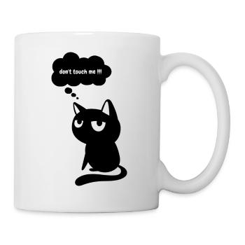 Lustige Katze "Fass mich nicht an" - Tasse - Weiß - Rechts
