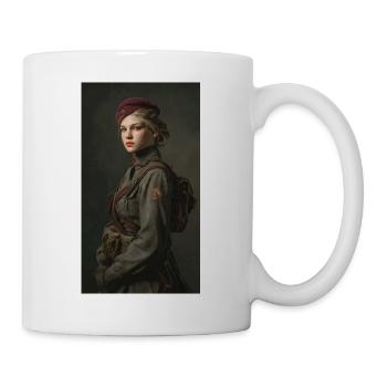 Guerrier historique en manteau - Mug blanc - blanc - Droite