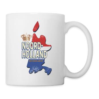 Nordholland Niederlande Landkarte Holland Souvenir - Tasse - Weiß - Rechts