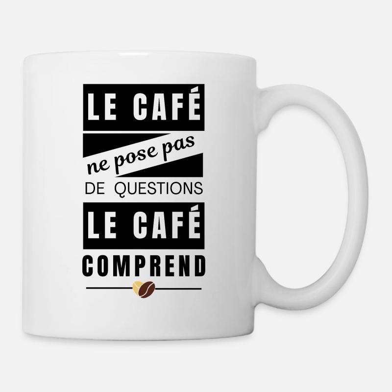 Design Minimaliste - Le Café Comprend - Mug blanc - blanc