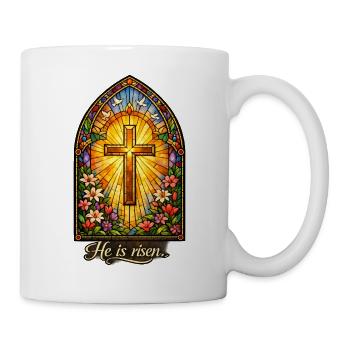 Auferstehung He is Risen Ostern Jesus - Tasse - Weiß - Rechts