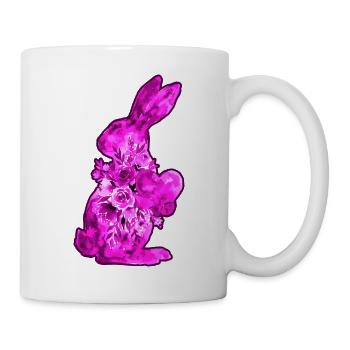 Hase Herz Wasserfarben - Tasse - Weiß - Rechts
