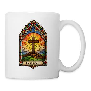 Auferstehung He is Risen Ostern Jesus - Tasse - Weiß - Rechts