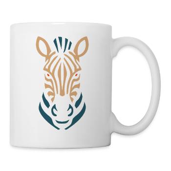 Lignes néon Zebra Head - Mug blanc - blanc - Droite