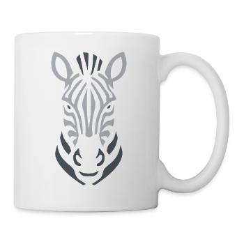 Art de silhouette zèbre - Mug blanc - blanc - Droite