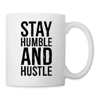 stay humble and hustle - Mug - white - Right
