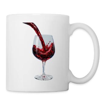 Red Wine Stream in Glass - Mug - white - Right