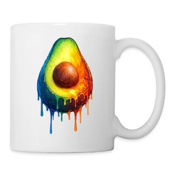 Avocado with a colorful gradient - Mug - white - Right