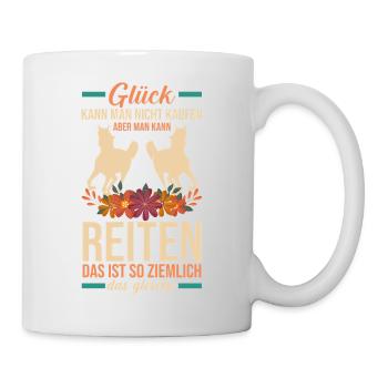 Reiten Pferdeliebhaber Reiterhof Pferde - Tasse - Weiß - Rechts