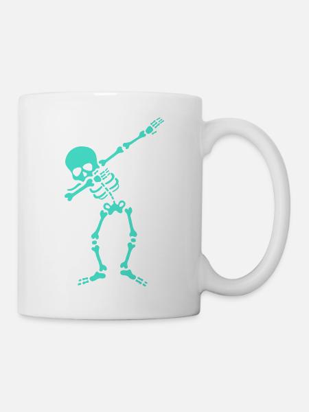 Skelett Dab Dabbing - Tasse - Weiß