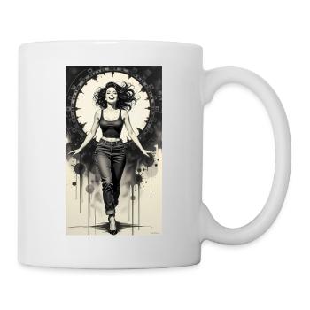 Monochrome Sirene und Iron Halo - Tasse - Weiß - Rechts