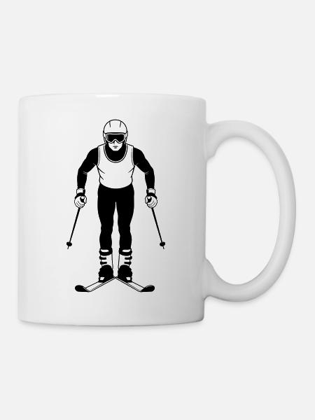 Skifahren - Tasse - Weiß
