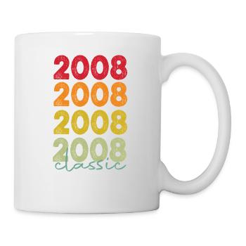 18e anniversaire 18 ans 2008 Rétro - Mug blanc - blanc - Droite