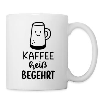 Kaffee Heiß Begehrt Koffeinjunkie Kaffee Morgenmuf - Tasse - Weiß - Rechts